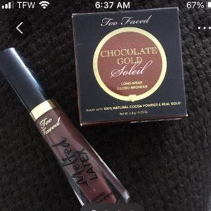 TOO FACED bronzer & lipstick